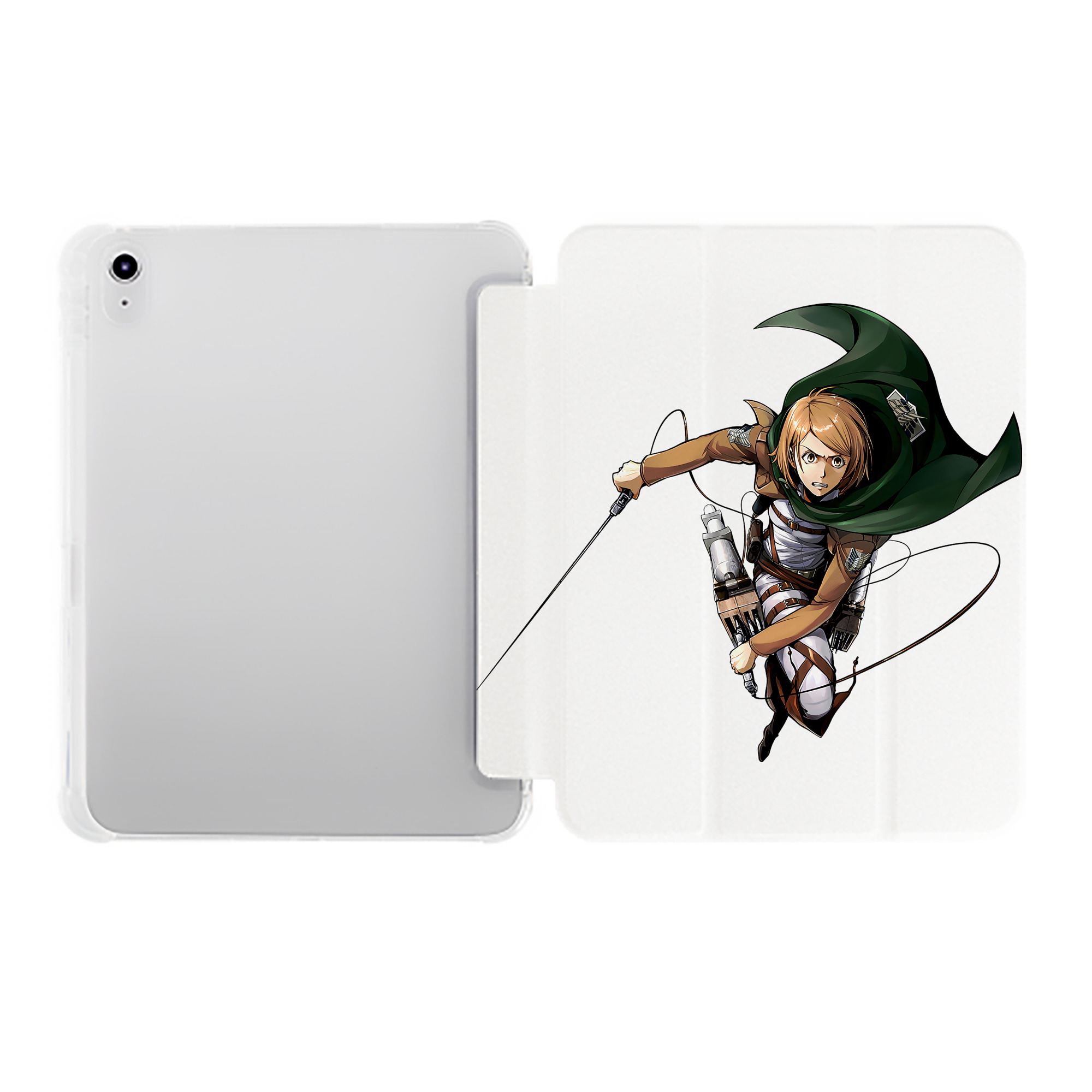 （画像用） 進撃の巨人 ペトラ·ラル Attack on Titan Petra Rall IPad ケース ペン収納付き 三つ折りスタンド PUレザー×シリコン 対応機種9.5/10.5/10.9インチ